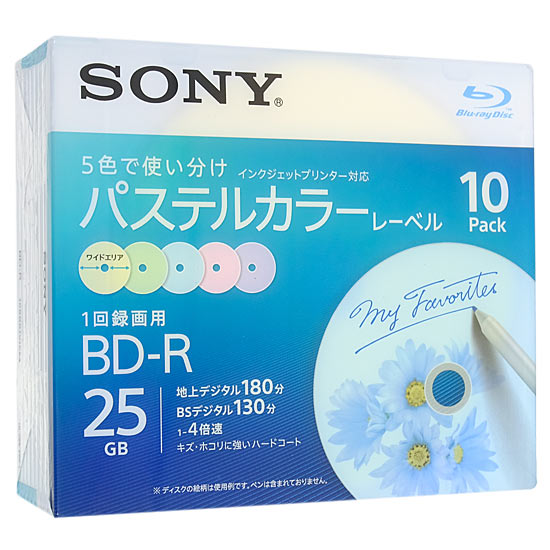 【新品】SONY　ブルーレイディスク 10BNR1VJCS4　BD-R 4倍速 10枚組