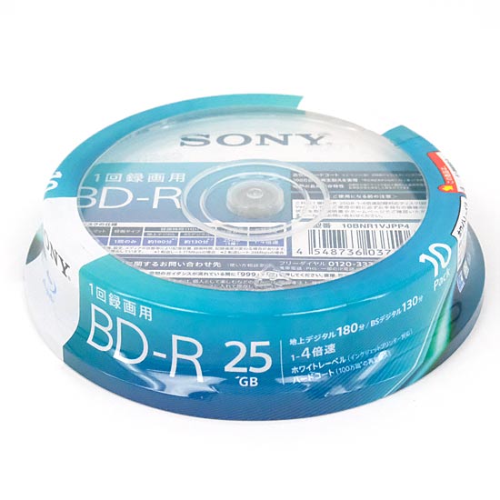 【新品】SONY　ブルーレイディスク 10BNR1VJPP4　BD-R 4倍速 10枚組