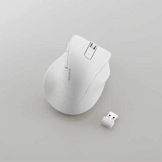 【新品】ELECOM製　静音 2.4GHz無線マウス Mサイズ　M-XGM30DBSKWH　ホワイト