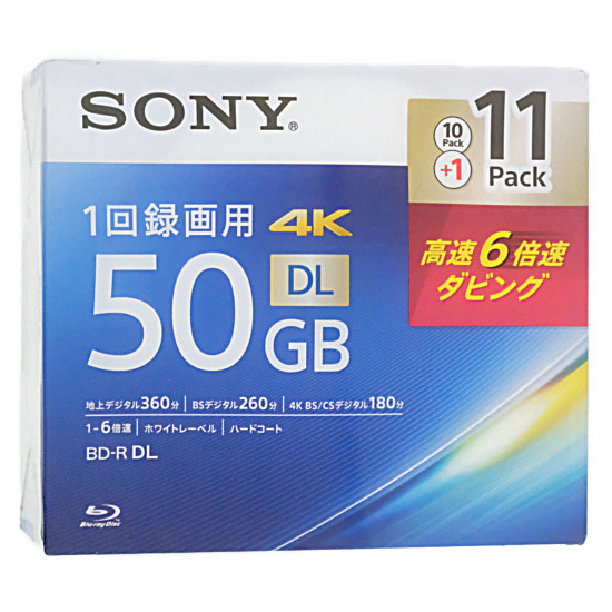 【新品】SONY　ブルーレイディスク 11BNR2VMPS6　BD-R DL 6倍速 11枚組