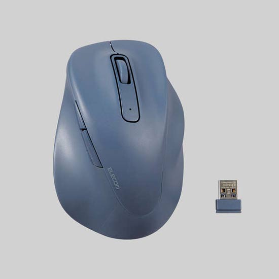 【新品】ELECOM製　ワイヤレスマウス EX-G M-XGL30DBSKBU　ブルー