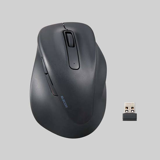 【新品】ELECOM製　ワイヤレスマウス EX-G M-XGXL30DBSKBK　ブラック