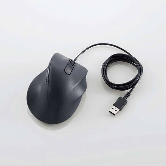 【新品】ELECOM製　静音 有線マウス EX-G M-XGXL30UBSKBK　ブラック