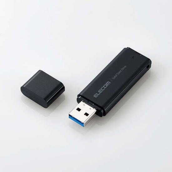 【新品】ELECOM　外付けポータブルSSD　ESD-EMC0500GBK　ブラック　500GB