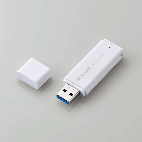 【新品】ELECOM　外付けポータブルSSD　ESD-EMC0500GWH　ホワイト　500GB
