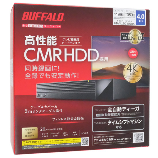 【新品】BUFFALO　外付けHDD　HDV-LLDC4U3BA　4TB
