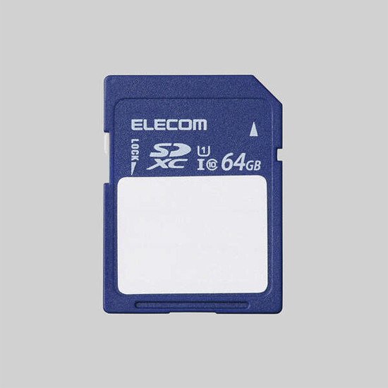 【新品】ELECOM　SDXCメモリカード MF-FS064GU11C　64GB