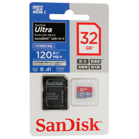 【新品】SanDisk　microSDHCメモリーカード 32GB　SDSQUA4-032G-JN3MA