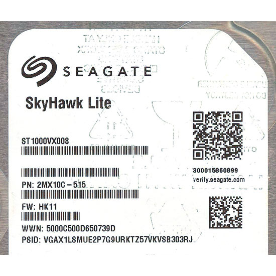 【新品】SEAGATE製HDD　ST1000VX008　1TB SATA600