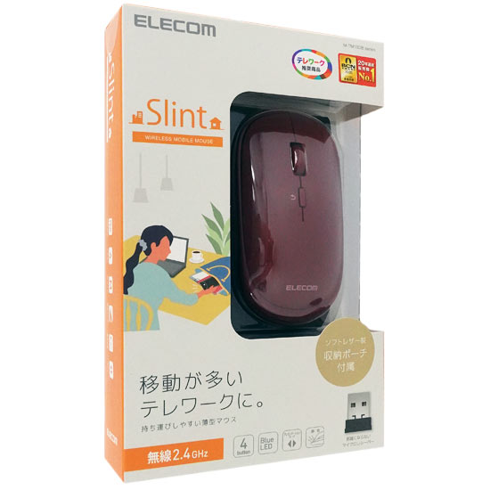 【新品】【新品訳あり(箱きず・やぶれ)】 ELECOM　2.4GHz無線マウス M-TM10DBRD　レッド