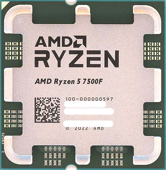 【新品】【バルク新品】 AMD　Ryzen 5 7500F 100-000000597　3.7GHz Socket AM5