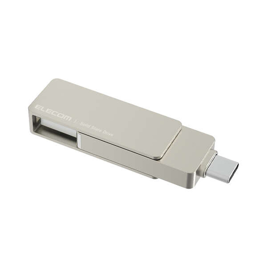 【新品】ELECOM　外付けポータブルSSD　ESD-EPA1000GSV　シルバー　1TB