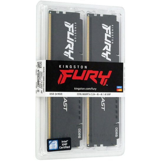 【新品】Kingston製　KF568C34BBK2-32　DDR5 PC5-54400 16GB 2枚組