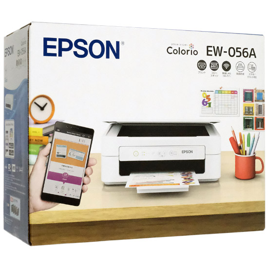 【新品】【新品訳あり(箱きず・やぶれ)】 EPSON製　A4インクジェット複合機　カラリオ EW-056A