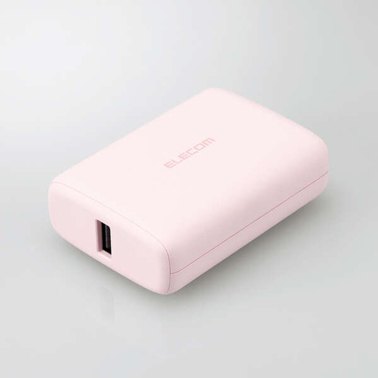 【新品】ELECOM　コンパクトモバイルバッテリー 10000mAh　DE-C46L-10000PN　ピンク