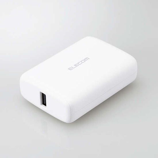 【新品】ELECOM　コンパクトモバイルバッテリー 10000mAh　DE-C46L-10000WH　ホワイト