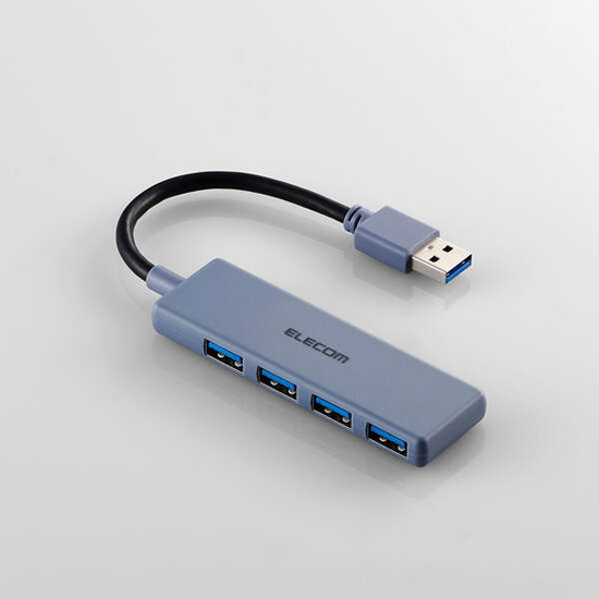 【新品】ELECOM製　USB 5Gbpsハブ 4ポート　U3H-H040NV　ネイビー