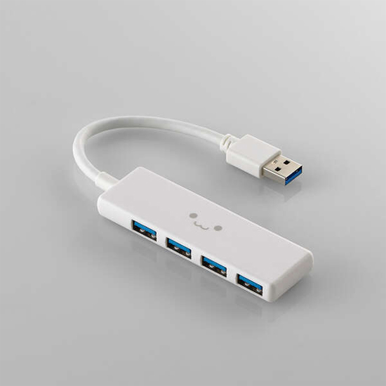 【新品】ELECOM製　USB 5Gbpsハブ 4ポート　U3H-H040WF　しろちゃん