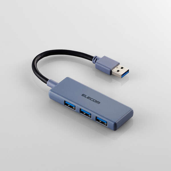 【新品】ELECOM製　USB 5Gbpsハブ 3ポート　U3H-H030NV　ネイビー