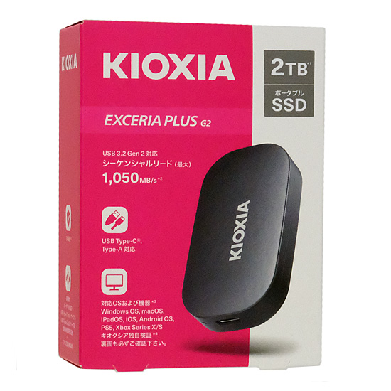 【新品】キオクシア　EXCERIA PLUS G2 SSD-PKP2.0U3G2-B　ブラック