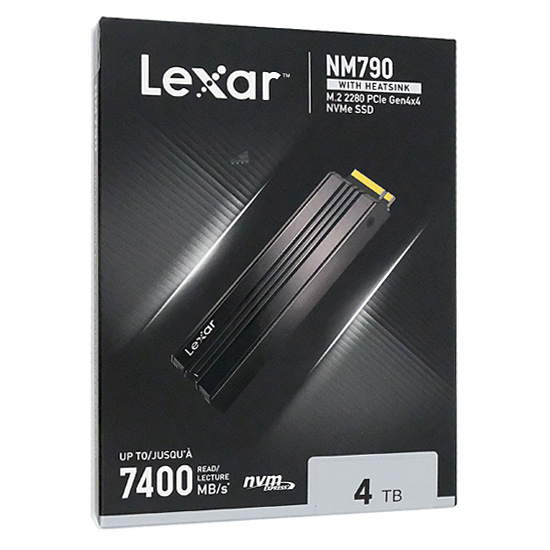 【新品】LEXAR　M.2 2280 SSD NM790 with Heatsink LNM790X004T-RN9NG　4TB