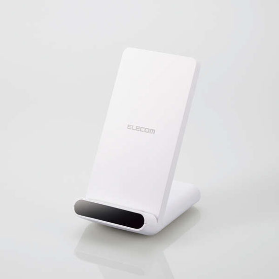 【新品】ELECOM　Qi規格対応ワイヤレス充電器 W-QS09WH　ホワイト