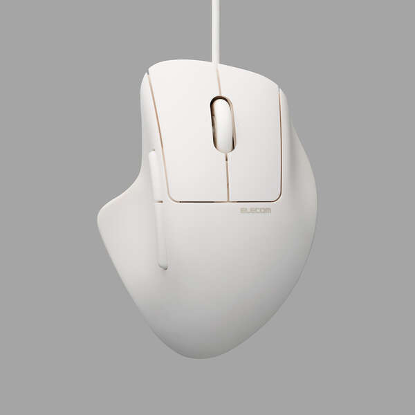 【新品】ELECOM製　SHELLPHA 有線接続Mサイズマウス チルト機能付き7ボタン M-SH30UBSKWH　ホワイト