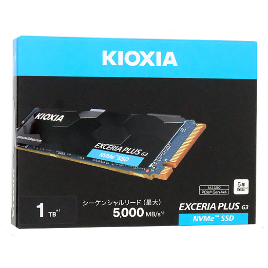 【新品】キオクシア　EXCERIA PLUS G3 SSD-CK1.0N4PLG3J　1TB