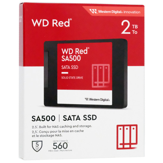 【新品】Western Digital製 SSD　WD Red SA500 NAS SATA WDS200T2R0A　2TB