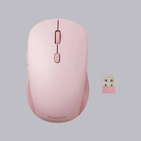 【新品】ELECOM製　OSMOD Six USB無線/Bluetooth 静音マウス 6ボタン Mサイズ M-MY30MBSXPN　ピンク