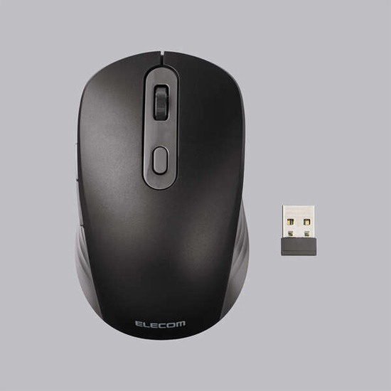 【新品】ELECOM製　OSMOD Six USB無線/Bluetooth 充電静音マウス 6ボタン Mサイズ M-MY35MBSXBK　ブラック