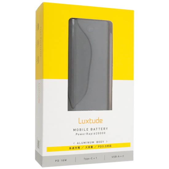 【新品】【新品(開封のみ)】 Luxtude　PD対応 20000mAh モバイルバッテリー PD20000B