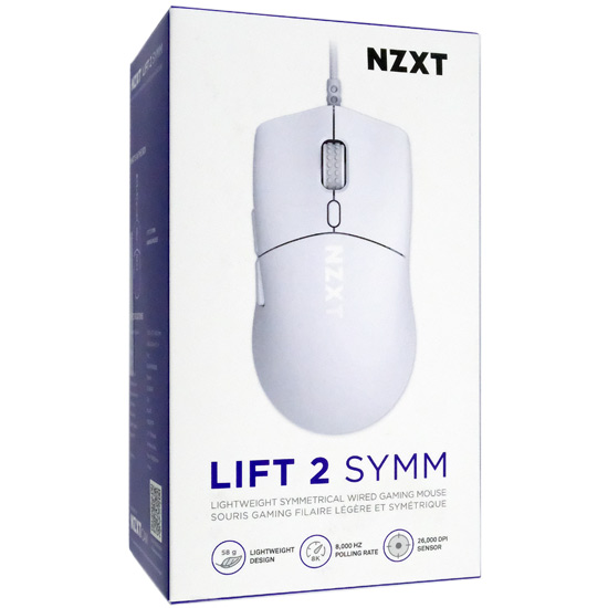【新品】NZXT　ゲーミングマウス Lift 2 Symm MS-001NW-04　ホワイト