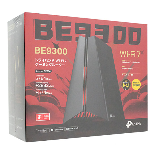 【新品】TP-Link　 Wi-Fi 7 ゲーミングルーター Archer GE550
