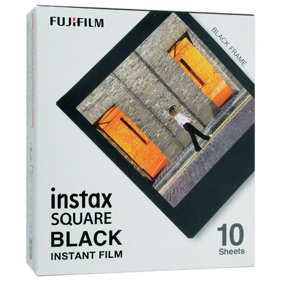 【新品】FUJIFILM　チェキスクエア用フィルム ブラックフレーム 10枚入　INSTAX SQUARE BLACK FRAME WW 1
