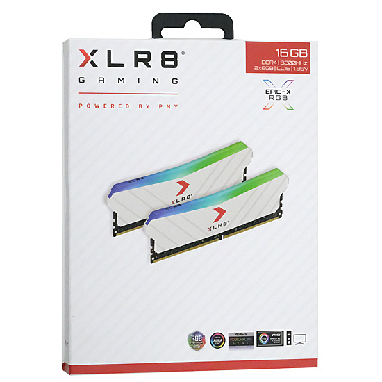 【新品】PNY　MD16GK2D4320016XRGBW　DDR4 PC4-25600 8GB 2枚組