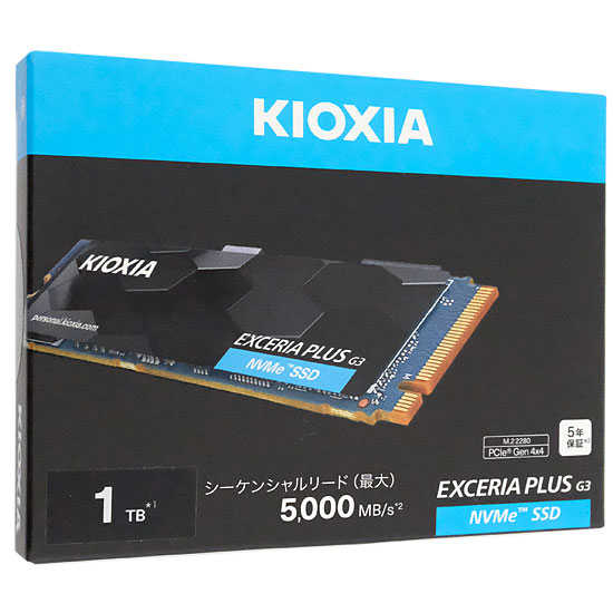 【新品】キオクシア　EXCERIA PLUS G3 SSD-CK1.0N4PLG3N　1TB