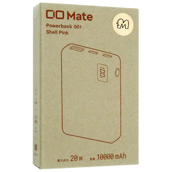 【新品】CIO　モバイルバッテリー 10000mAh Mate MATE-PB001-SPK　シェルピンク