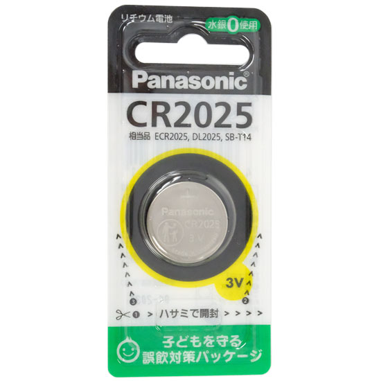 【新品】Panasonic　リチウムコイン電池 1個入り CR2025P