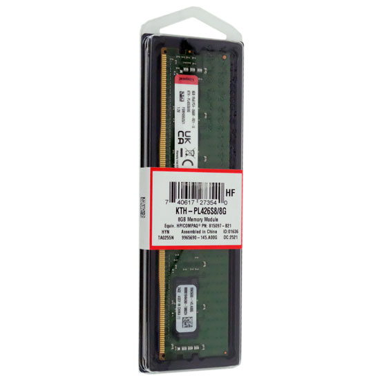【新品】Kingston製　KTH-PL426S8/8G　DDR4 PC4-21300 8GB ECC Registered