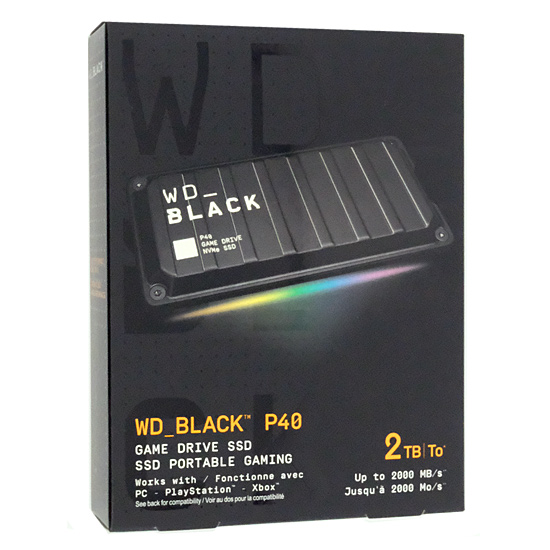 【新品】Western Digital製　ゲーム用SSD WD_Black P40 Game Drive SSD WDBAWY0020BBK-WESN　2TB
