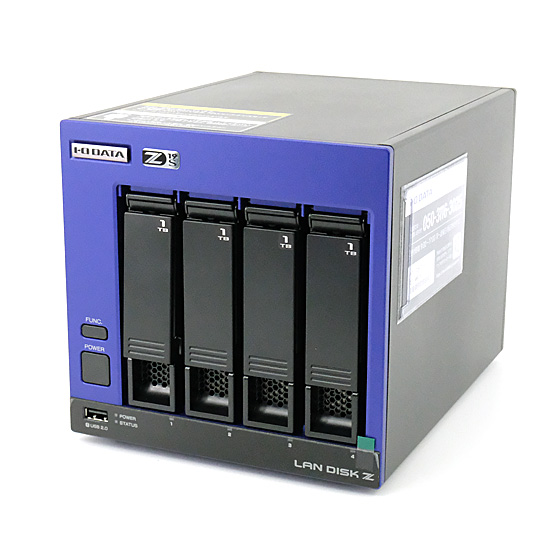 【新品】【新品(開封のみ・箱きず・やぶれ)】 I-O DATA製NAS　LAN DISK Z HDL4-Z19SATA-4/U　4TB