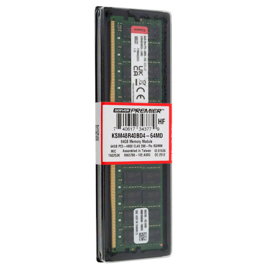 【新品】Kingston製　KSM48R40BD4-64MD　DDR5 PC5-38400 64GB ECC Registered