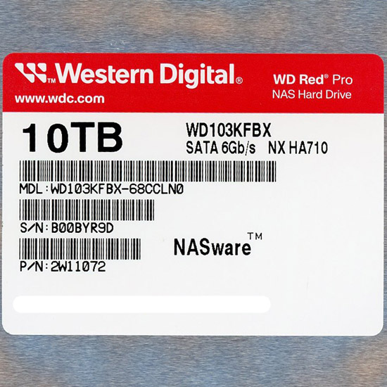 【新品】Western Digital製HDD　WD103KFBX　10TB SATA600 7200