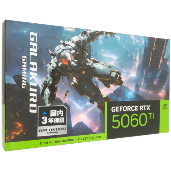 【新品】玄人志向グラボ　GALAKURO GAMING GG-RTX5060Ti-E16GB/OC/DF　PCIExp 16GB
