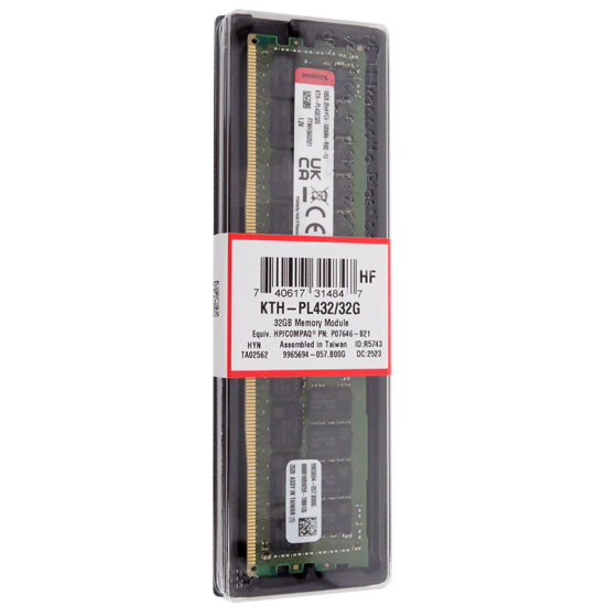 【新品】Kingston製　KTH-PL432/32G　DDR4 PC4-25600 32GB ECC Registered