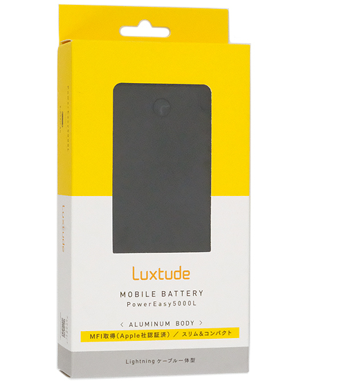 【新品】【新品(開封のみ)】 Luxtude　モバイルバッテリー 5000mAh ET50L-B