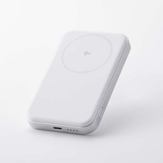 【新品】ELECOM　Qi2ワイヤレスモバイルバッテリー 5000mAh/20W　DE-C68-5000WH　ホワイト