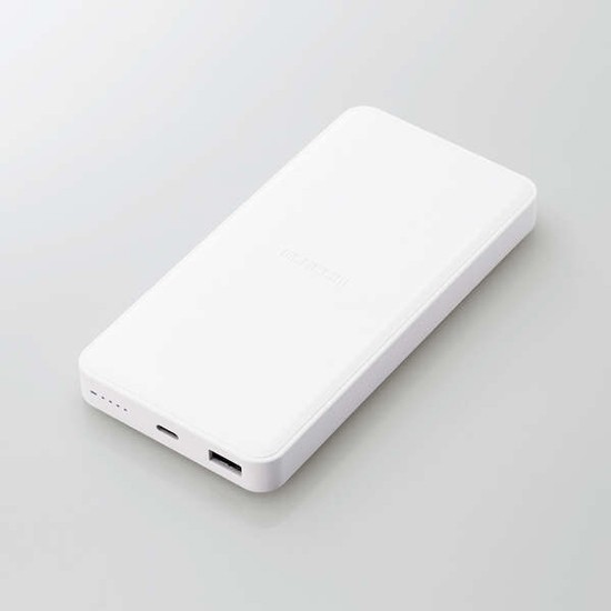 【新品】【新品(開封のみ)】 ELECOM　リン酸鉄モバイルバッテリー 12000mAh DE-C39-12000WH　ホワイト