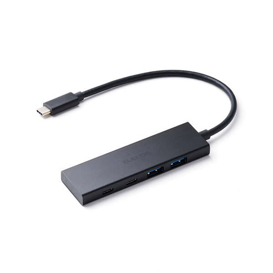 【新品】ELECOM製　USB Type-C(TM) 4ポート USB 5Gbpsハブ(USB PD対応) U3HC-H041PBK　ブラック